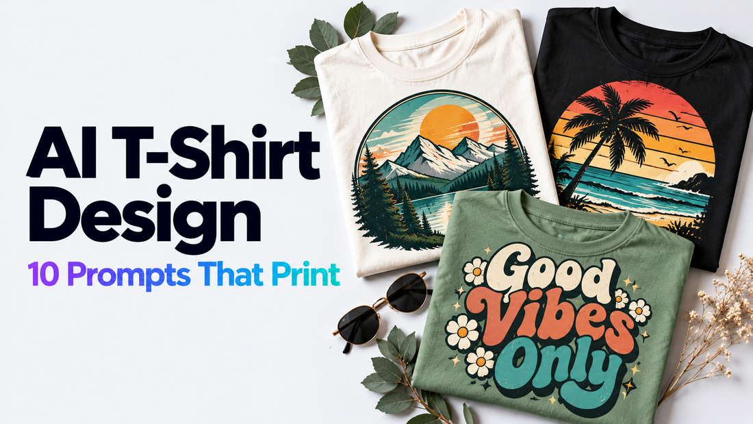 AI t-shirt design prompts for print on demand shirts