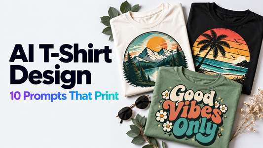 AI t-shirt design prompts for print on demand shirts