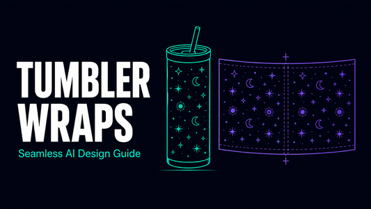 AI tumbler wrap designs with seamless edges guide