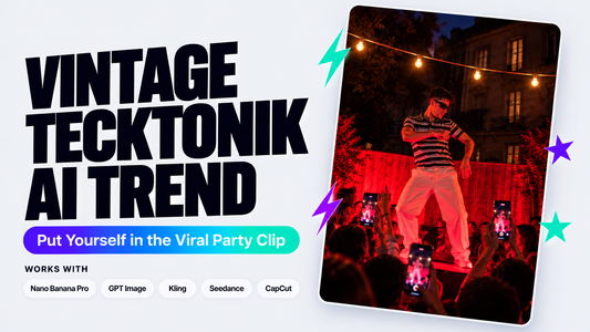 Vintage Tecktonik AI video trend prompt guide