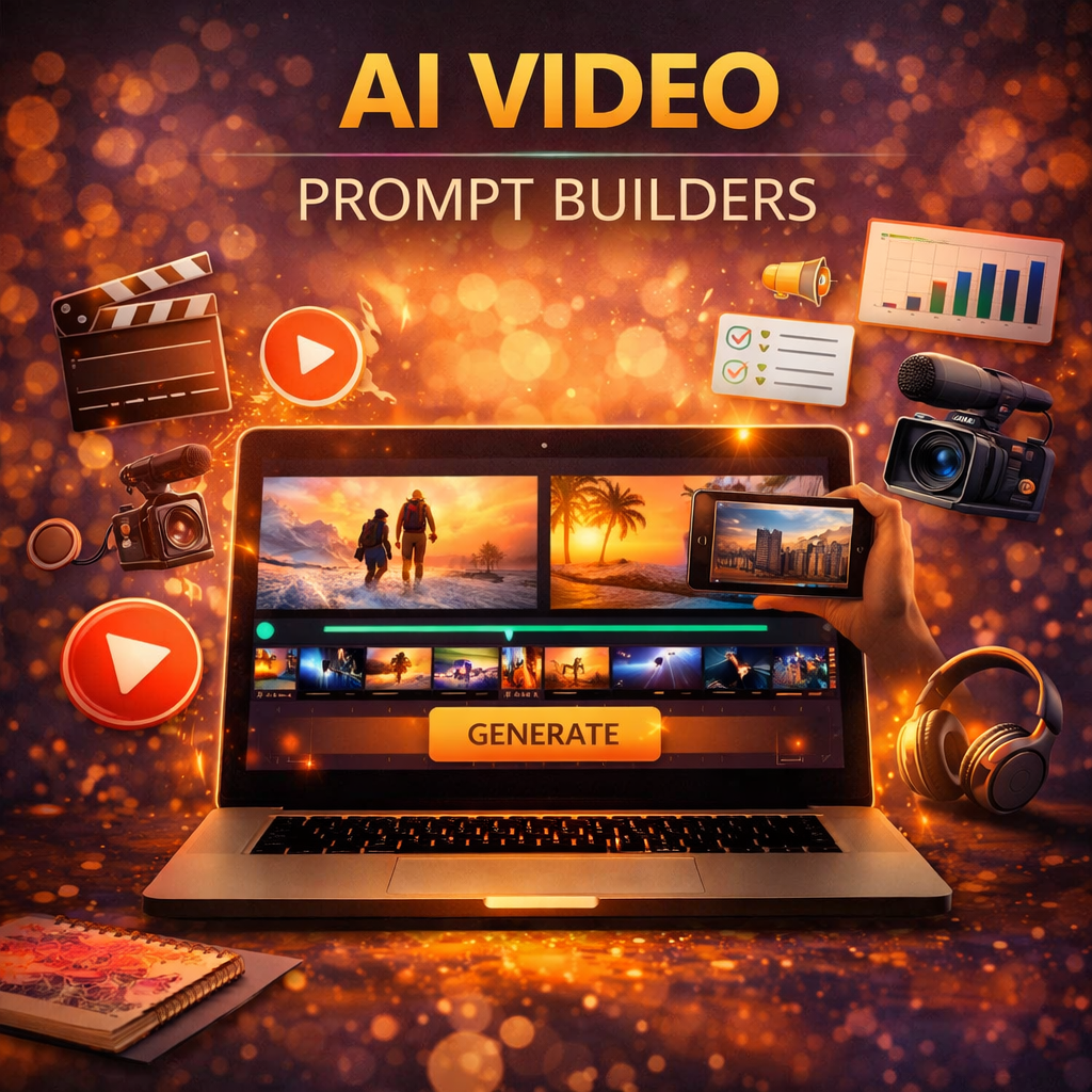 AI Video Prompt Builders for Sora, Runway, Kling, Pika, UGC & YouTube