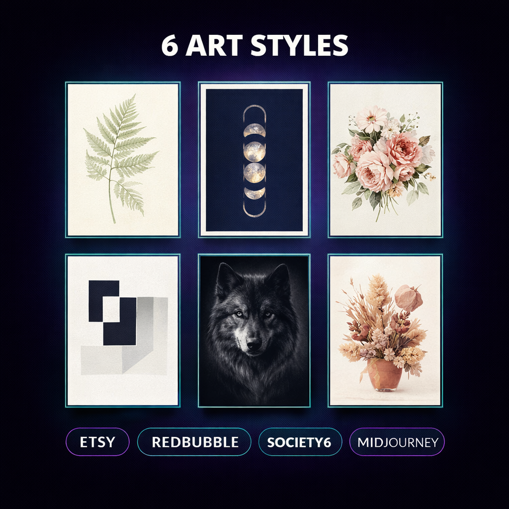 AI Wall Art Prompt Builder for Etsy, Printable Art & MidJourney