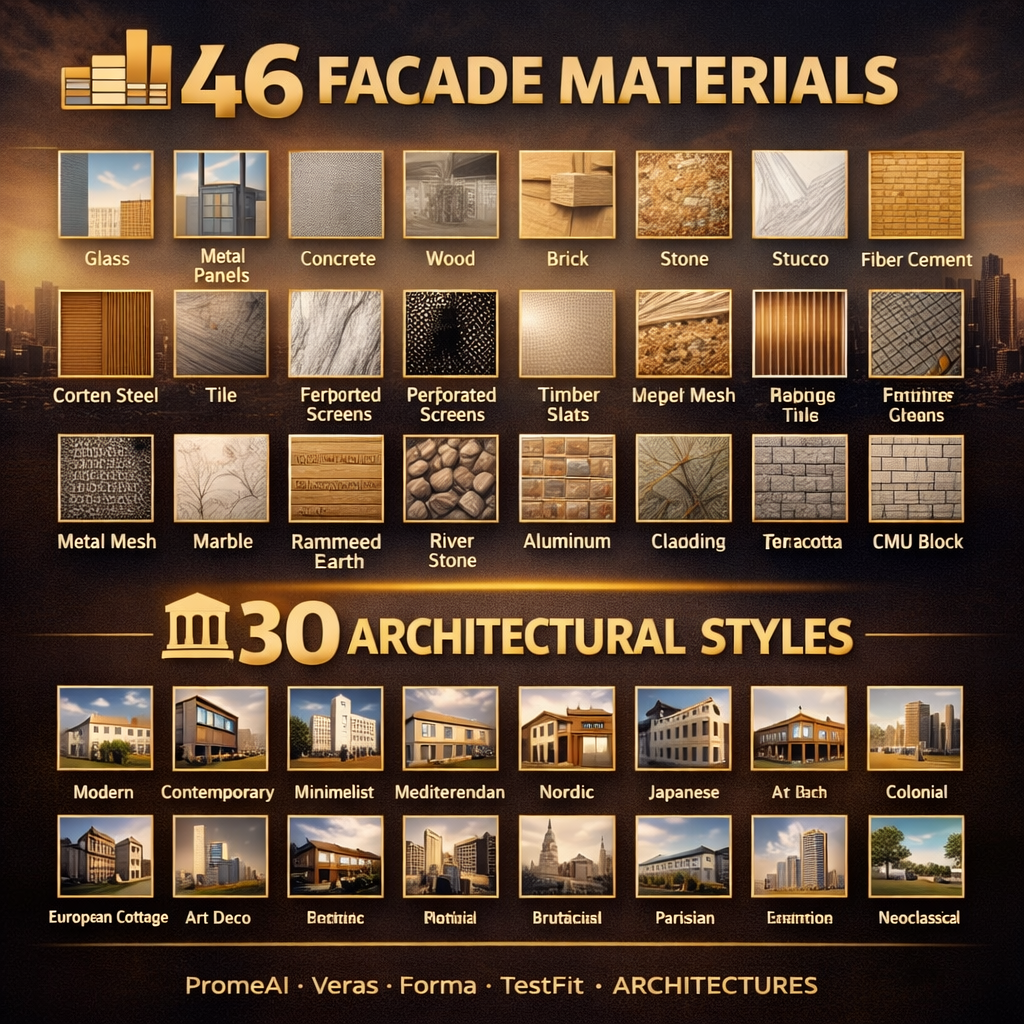 AI Architecture Prompt Builder | Forma TestFit PromeAI Veras