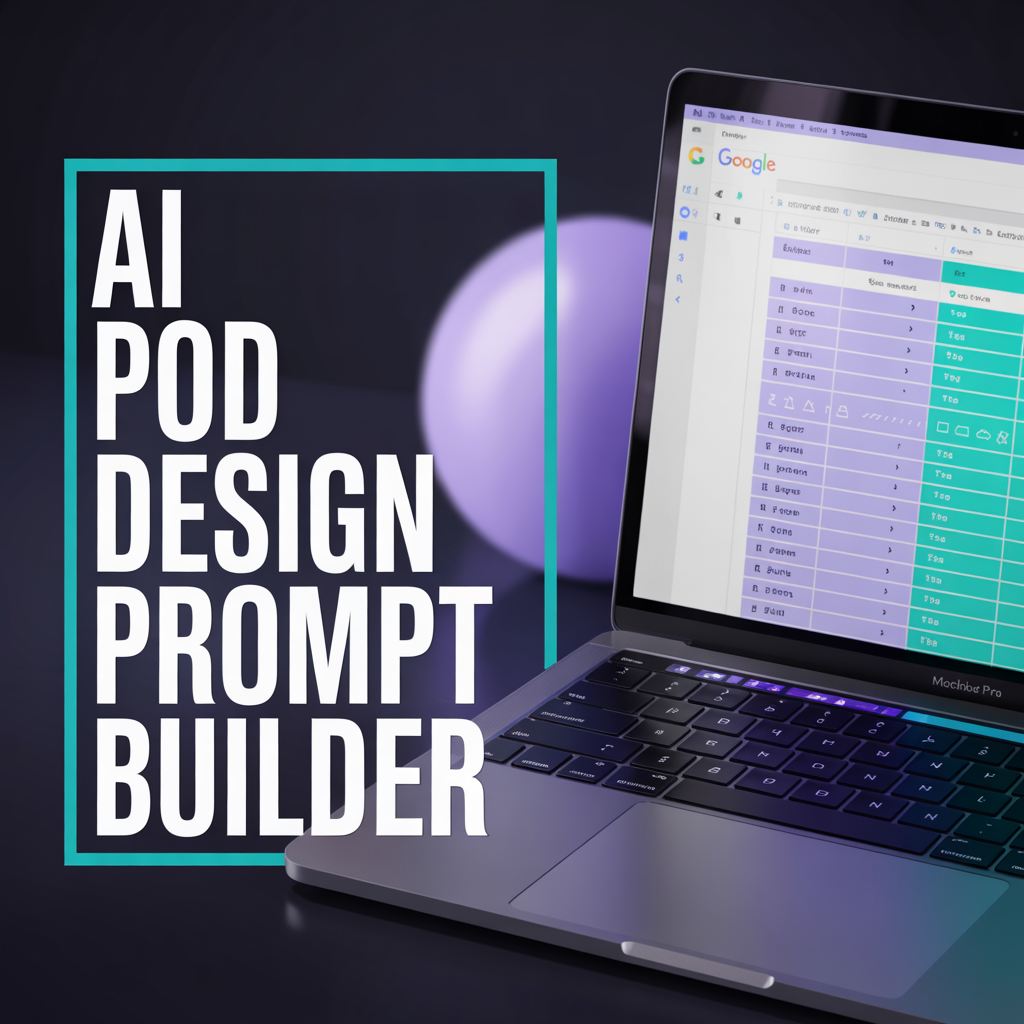 AI POD Design Prompt Builder for Merch by Amazon, Redbubble, Printify & Etsy