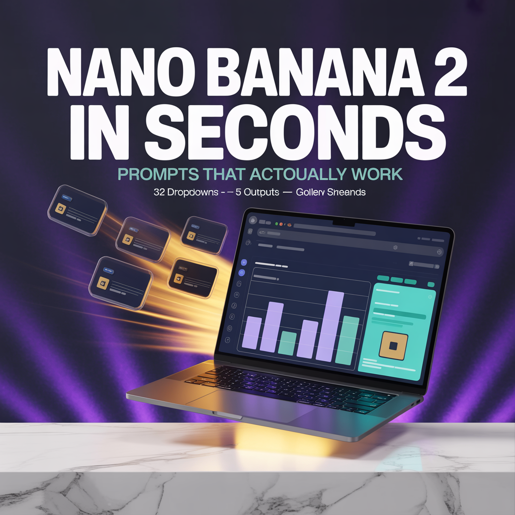 AI Nano Banana 2 Prompt Builder for Gemini, Text-in-Image, Mockups & Infographics