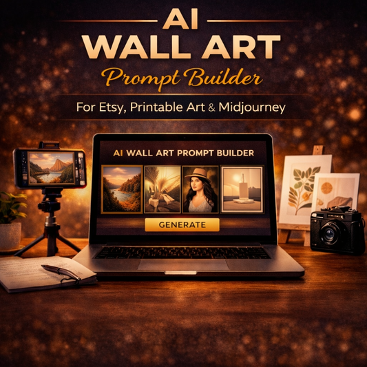 AI Wall Art Prompt Builder for Etsy, Printable Art & MidJourney