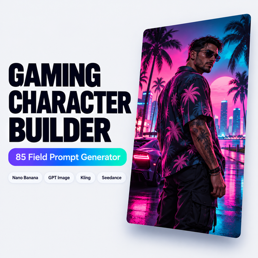 AI Gaming Character Prompt Builder Pro, character and scene prompt generator