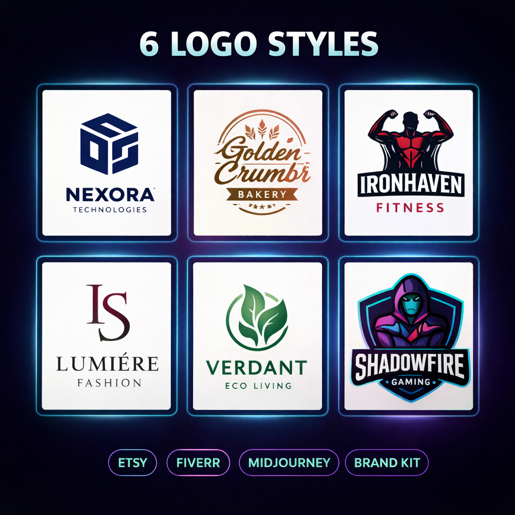 AI Logo & Icon Prompt Builder for MidJourney, Ideogram & Brand Identity Design
