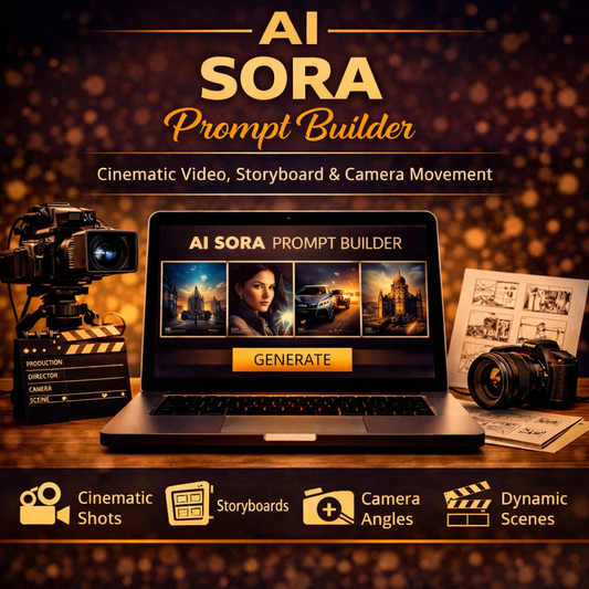AI Sora Prompt Builder for Cinematic Video Prompts, Storyboards & Camera Movement